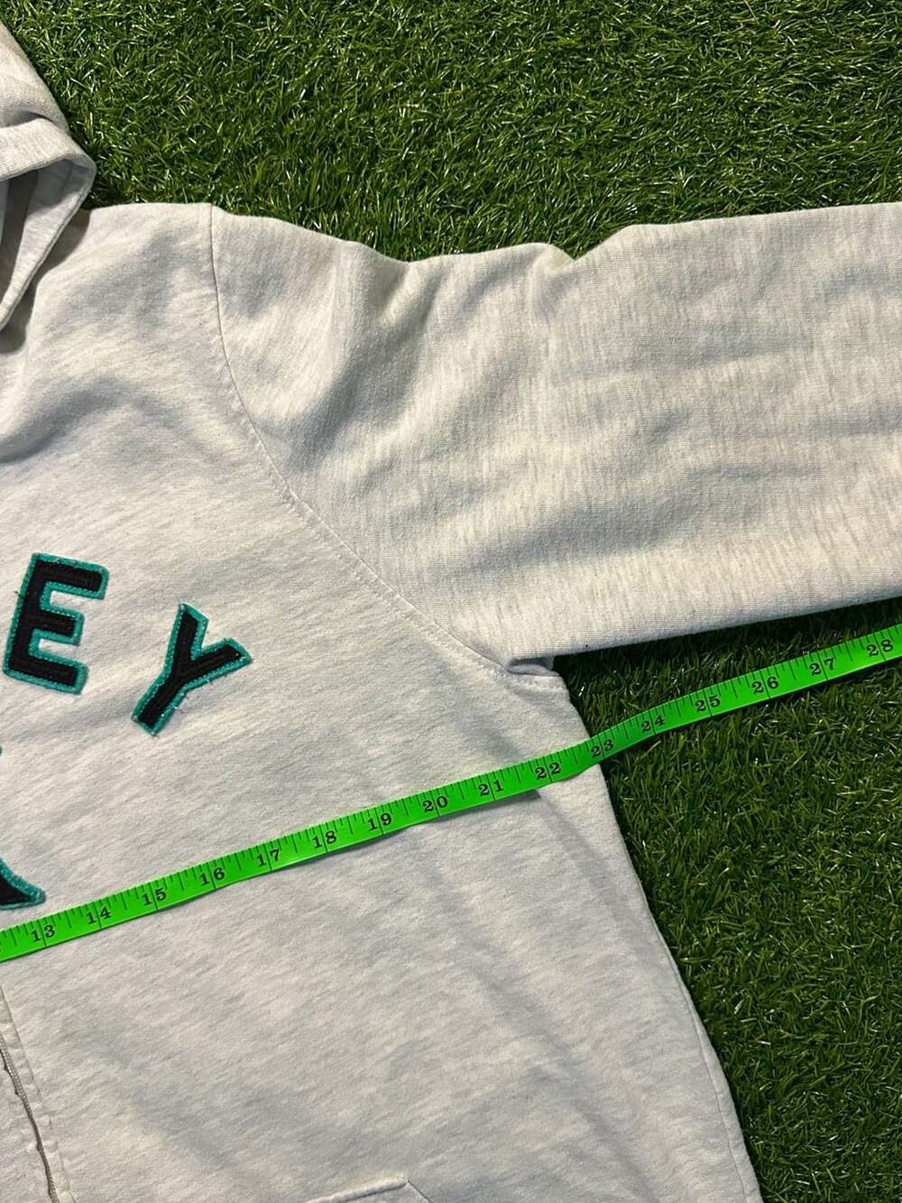 Y2K 2000s Hurley Full Zip Hoodie Sweatshirt Grey Logo - Picture 5 of 7